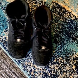 it’s new black shoes that i bought a week ago. it doesn’t fit me